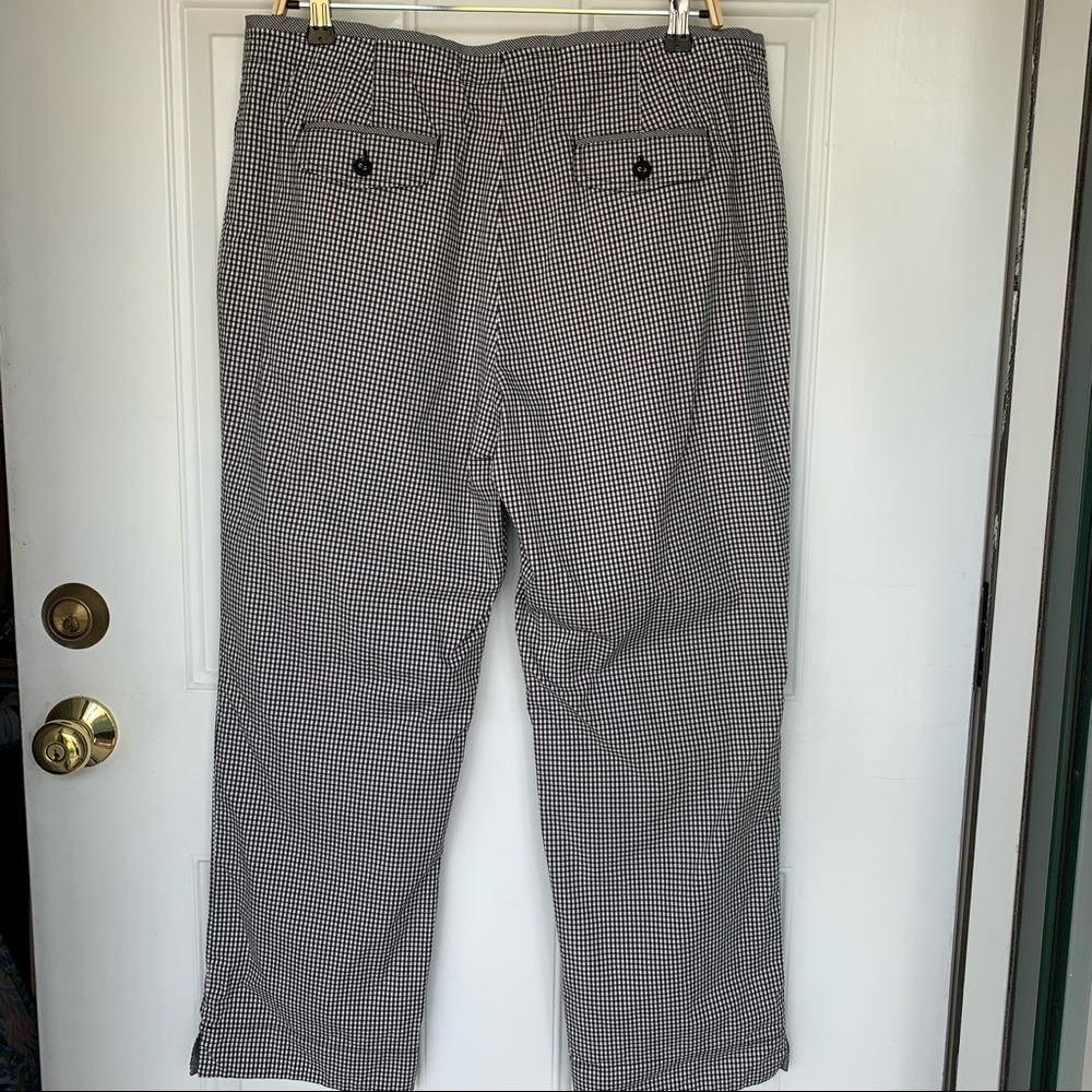 Talbots Black/White Gingham Lightweight Pants-14 - image 6